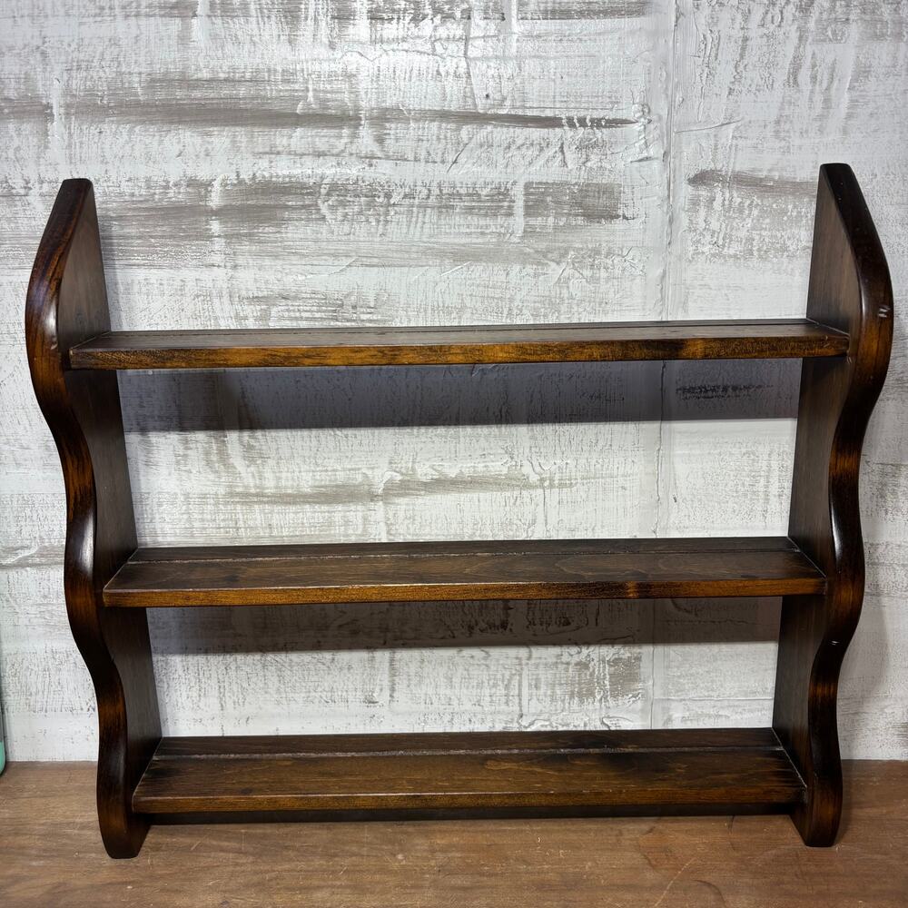 Vintage Wooden Display Shelf